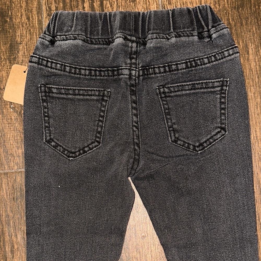 Boutique Toddler Bell Bottom Jeans 4T Black Flare Pants NWT - Picture 7 of 8